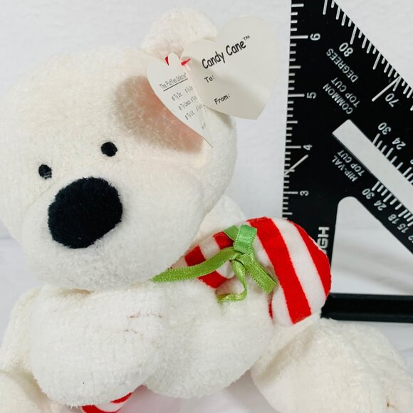 TY Pluffies Christmas Polar Bear Stuffed Animal Candy Cane White Plush Teddy - Picture 10 of 10